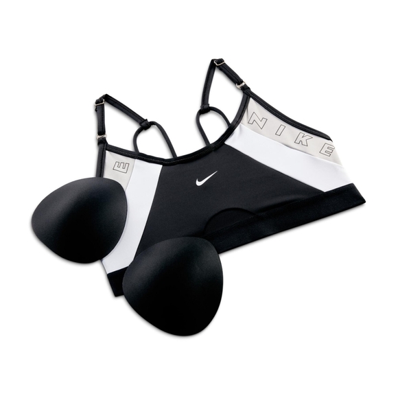 Nike Women's Air Indy Sports Bra Black/White/Grey Medium - Picture 4 of 5